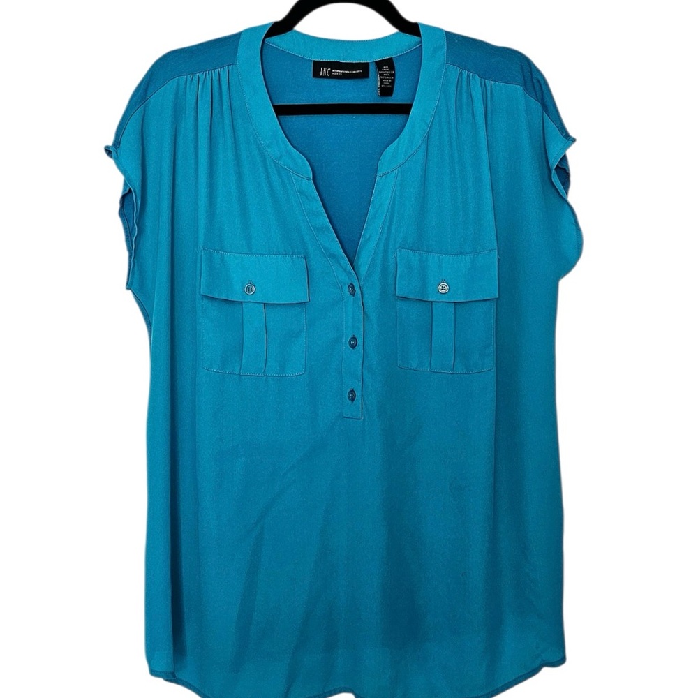 INC International Concepts Teal Blouse